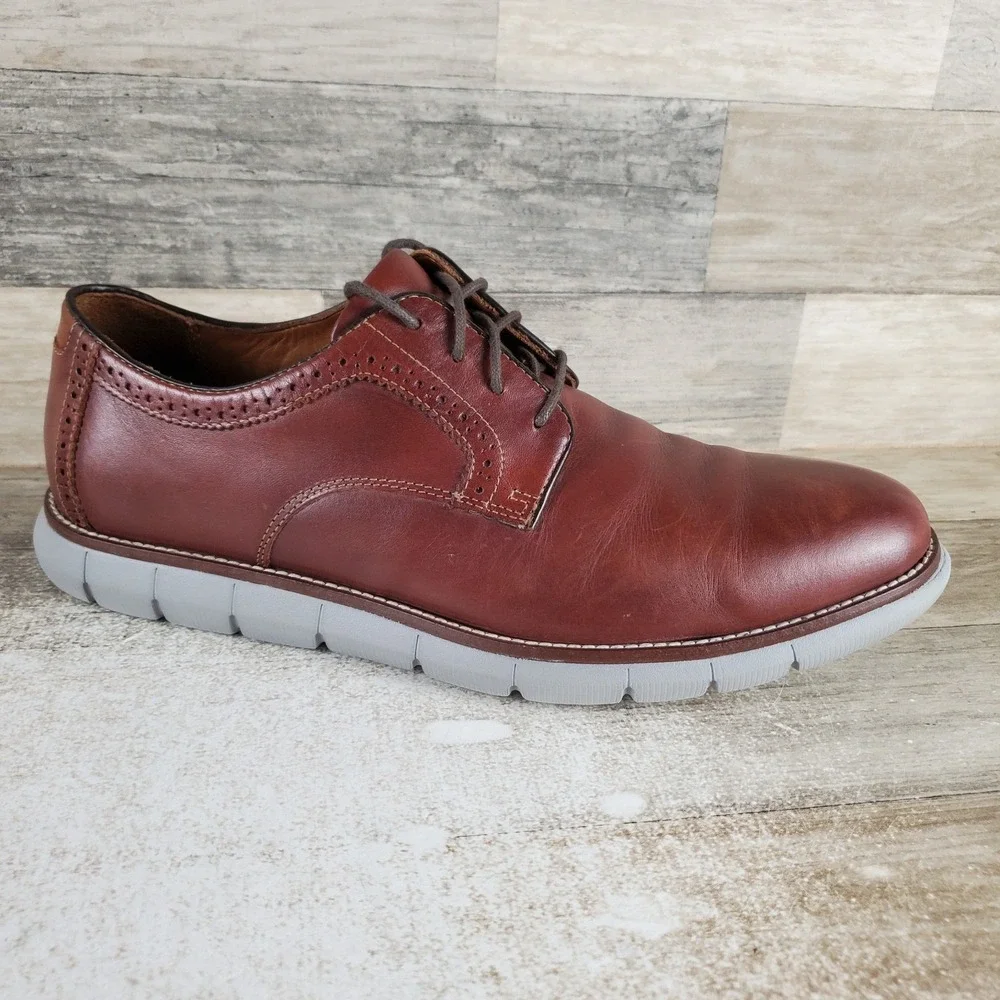 Cole Haan Washington Grand Laser Mens Wingtip Oxford Sz 11.5 M Brown Lace Up